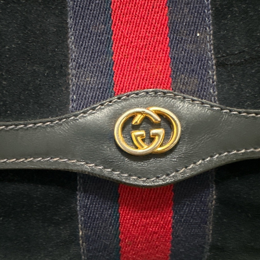 GUCCI Suede Sherry line Clutch - Picture 6 of 8